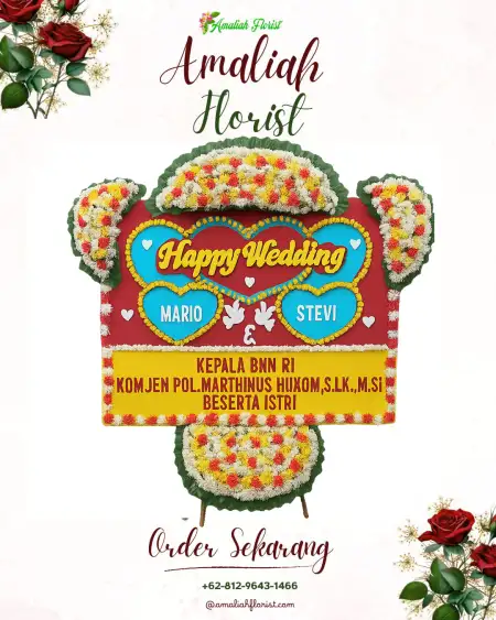 Papan Bunga Pernikahan Megati